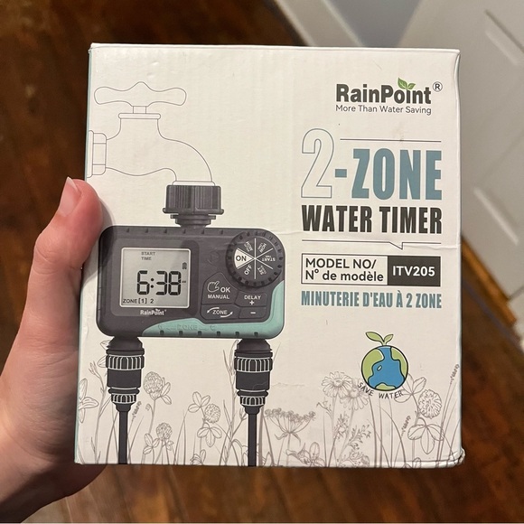 RainPoint 2-Zone Digital Sprinkler Timer, Hose Water Timer - Picture 2 of 4